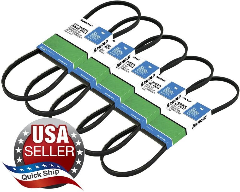 5 Pcs Arnold 21" Auger Drive Belt 108-4921 for Toro Single-Stage Snow Blowers
